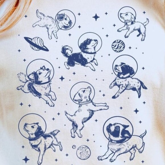 Dogs in Space Shirt, Funny Dog T-shirt - Picture 2 of 4